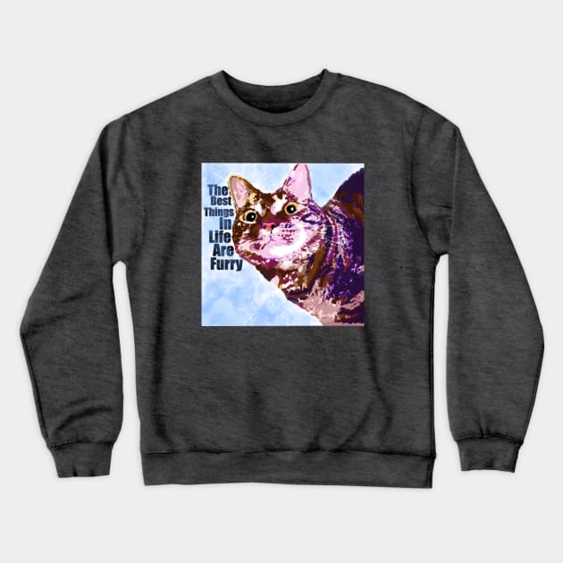 The Best Things In Life are FURRY Crewneck Sweatshirt by TAP4242